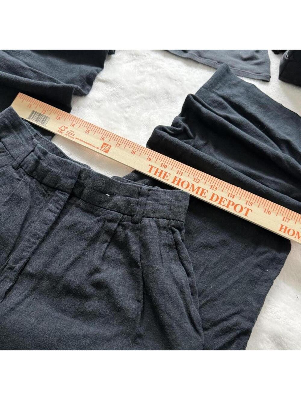 Abercrombie & Fitch black linen pants - Picture 3 of 4